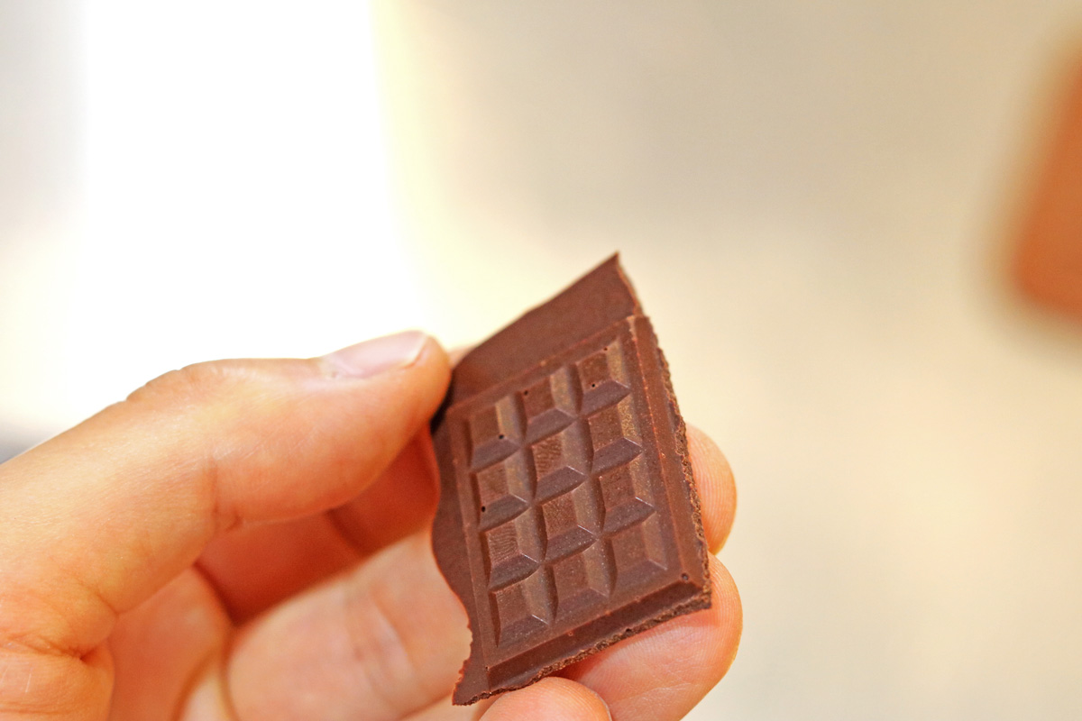完成したチョコレート