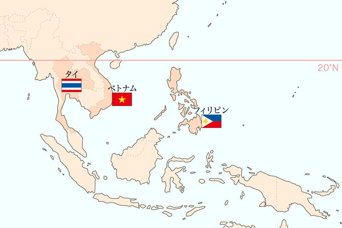 東南アジアの地図